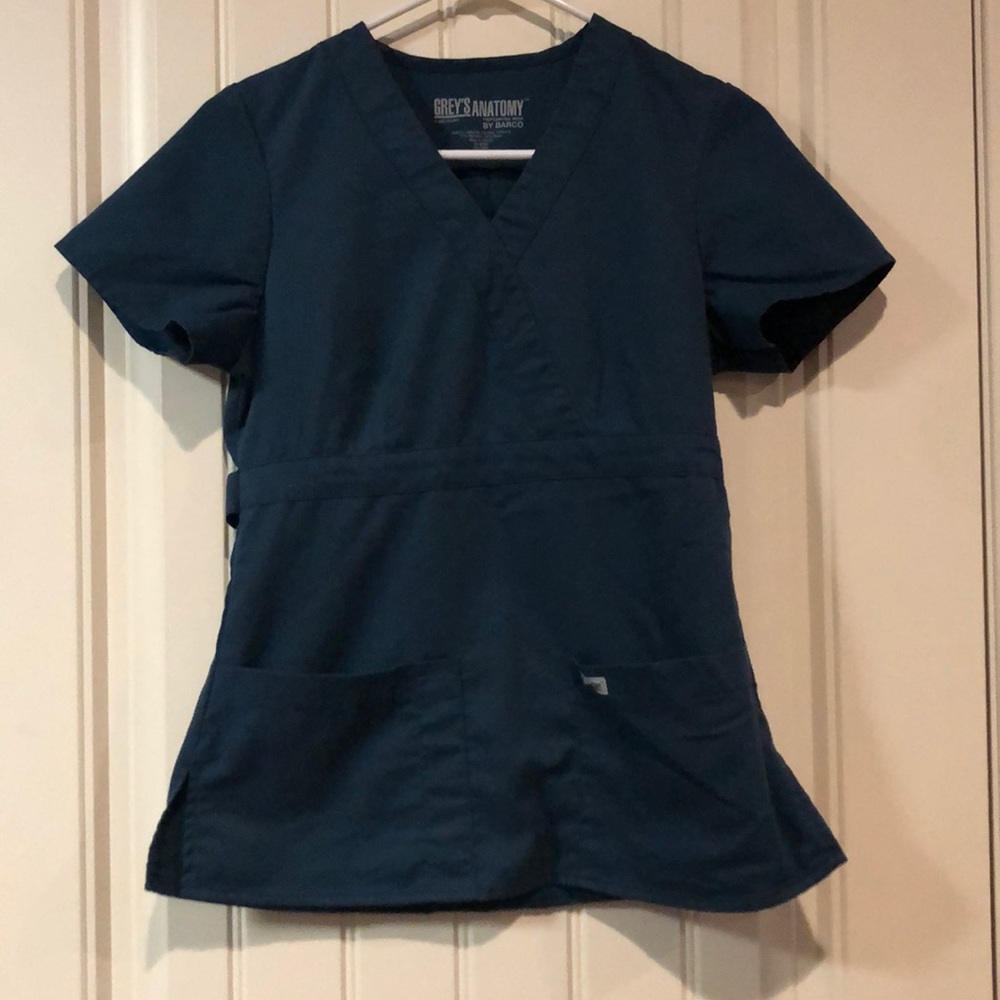 Grey’s Anatomy XS scrub top green/gray